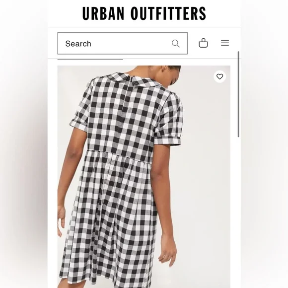 Sold Urban outfitters | Urban Renewal | plaid gingham Peter Pan midi dress - Picture 3 of 6